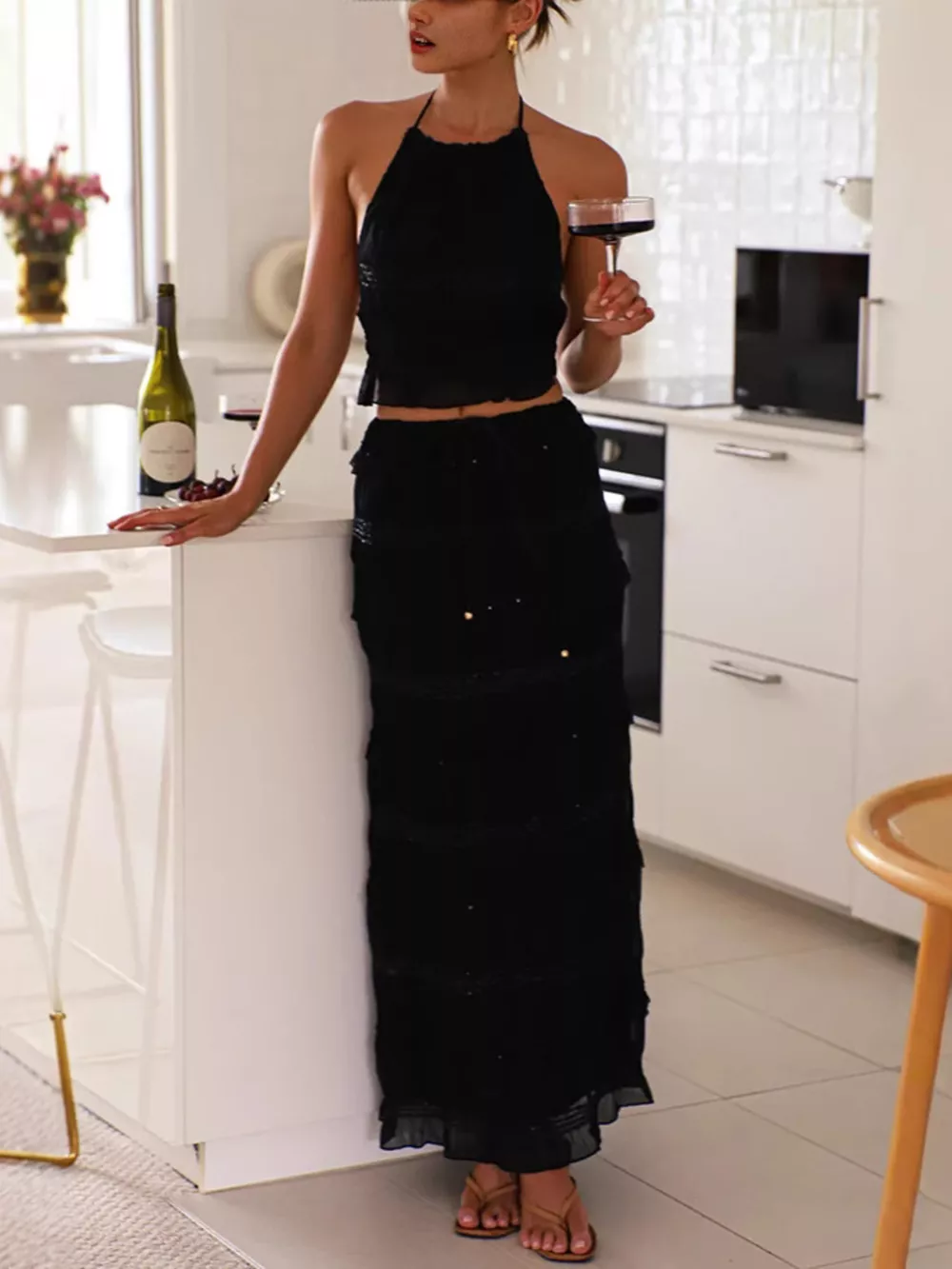 Sleeveless Top and Maxi Skirt Set, image 15