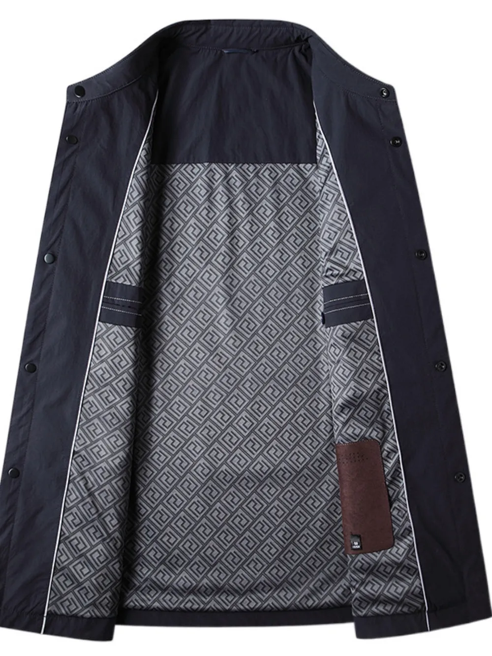 Men's Plus Size Button Up Long Sleeve Jacket, image 4