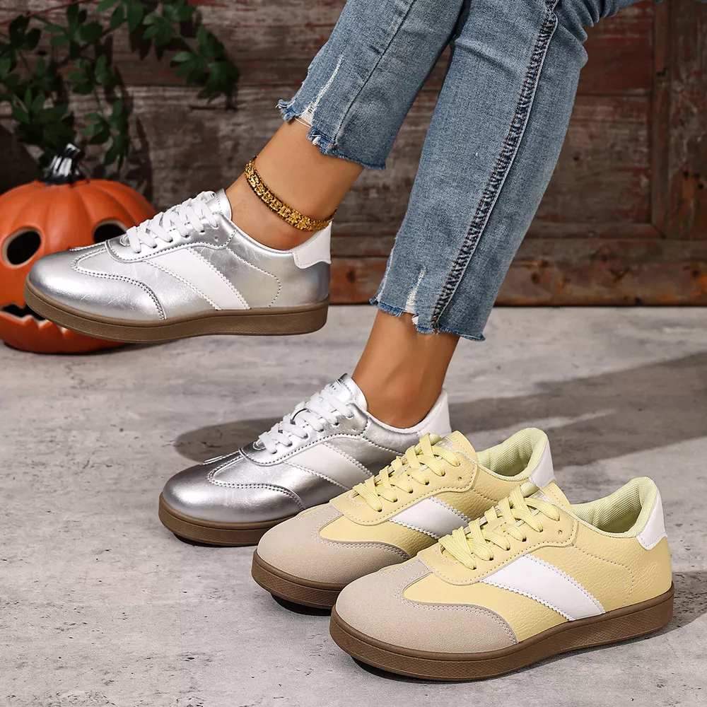 Round Toe Lace Up Sneakers, image 2