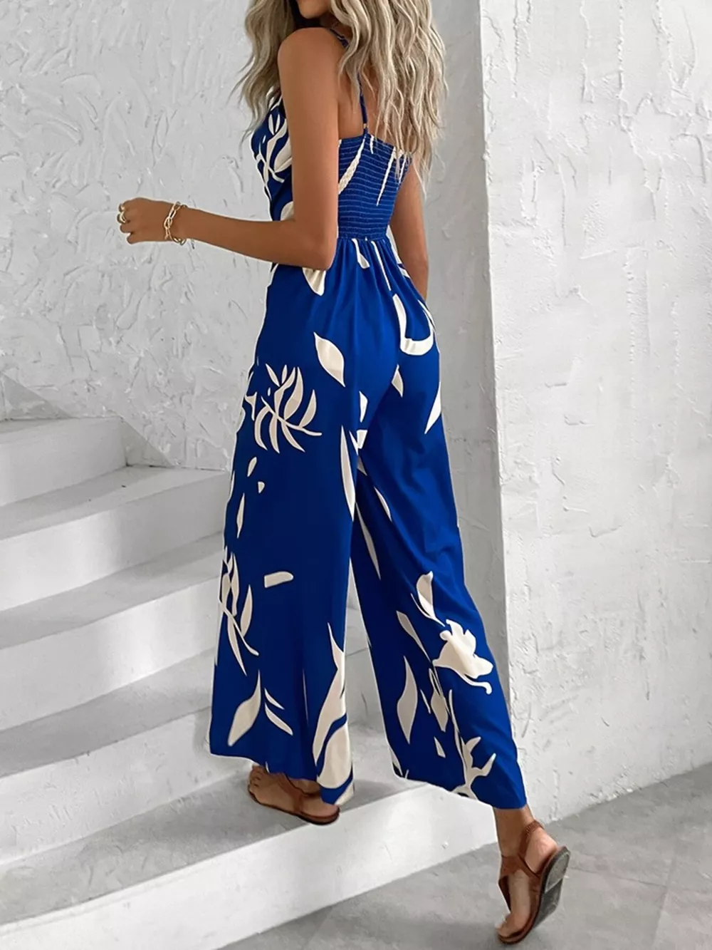 Spaghetti Strap Wide Leg Jumpsuit, image 5