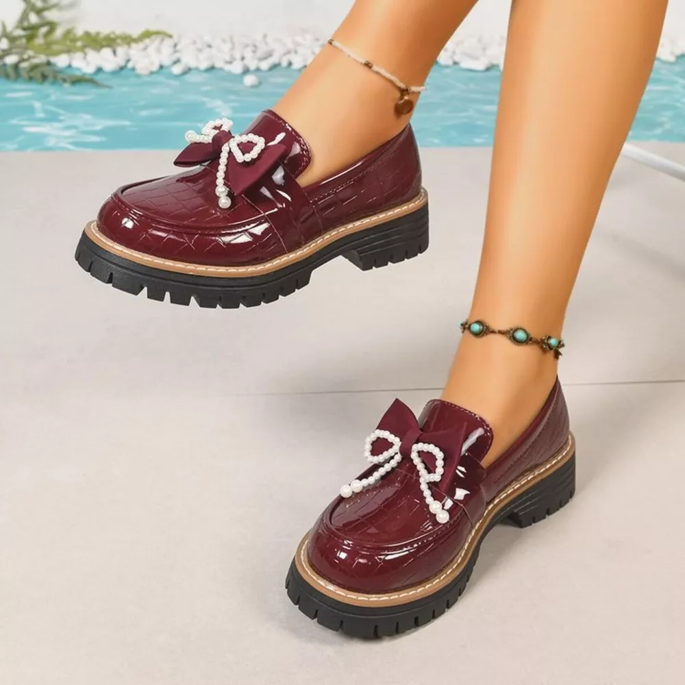 Round Toe Platform Loaferss, image 12