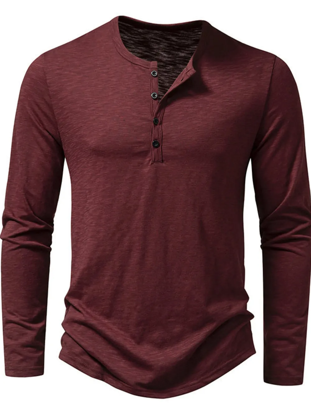 Men's Button Detail Long Sleeve T-Shirt, image 10