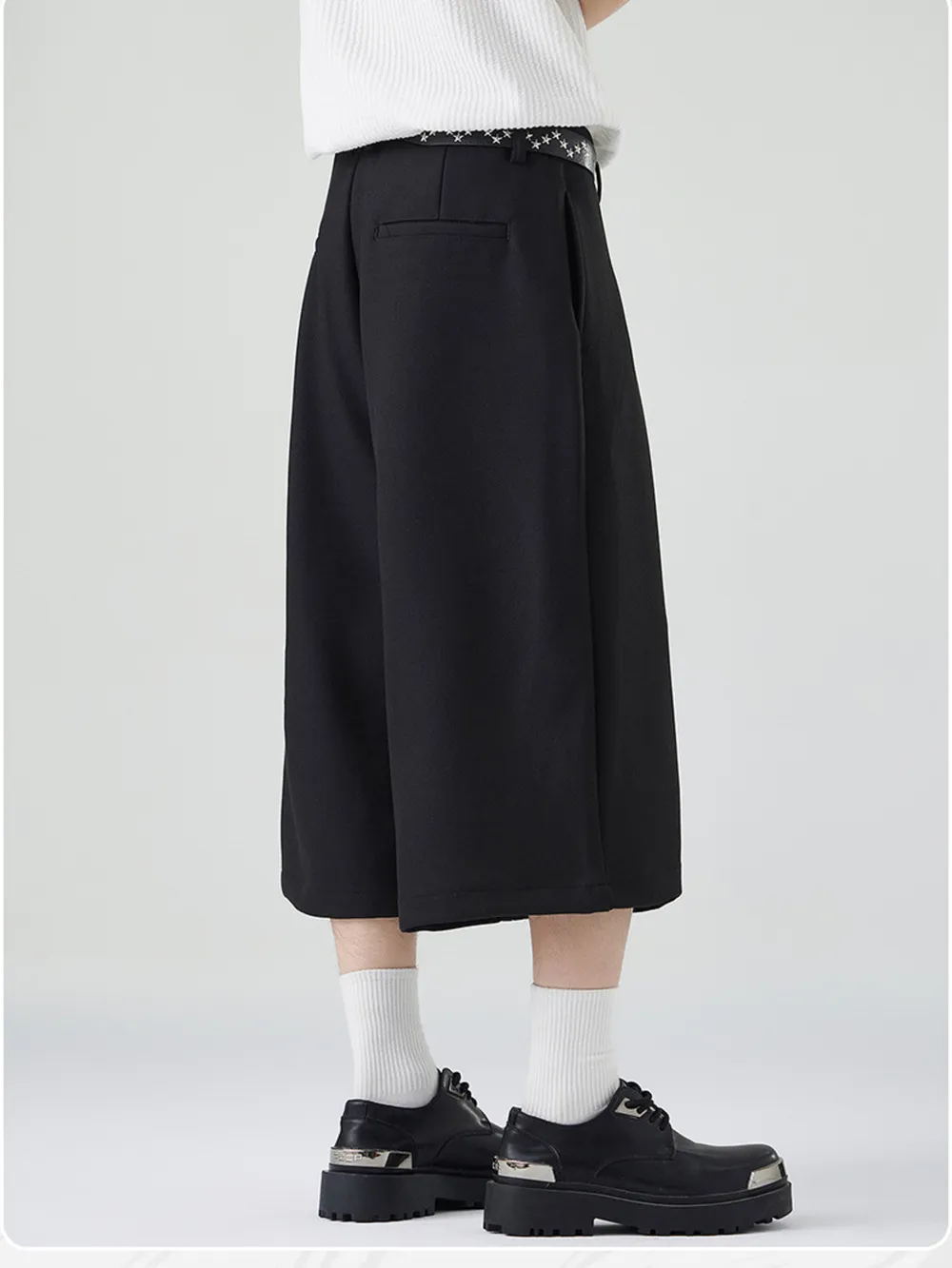Men's Wide Leg Cropped Pants, image 5
