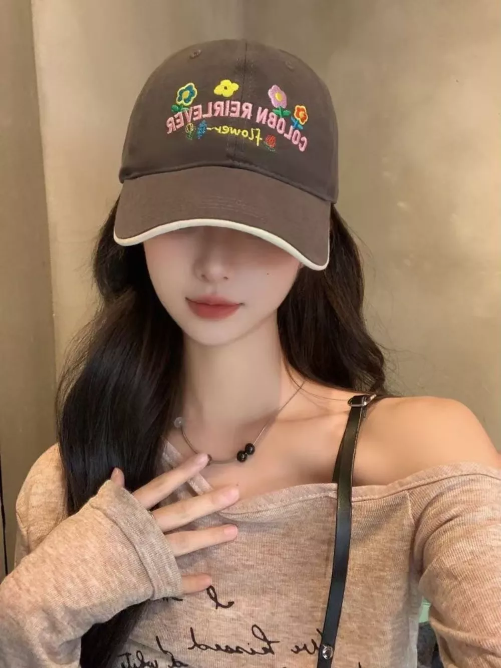Floral Embroidered Adjustable Baseball Cap