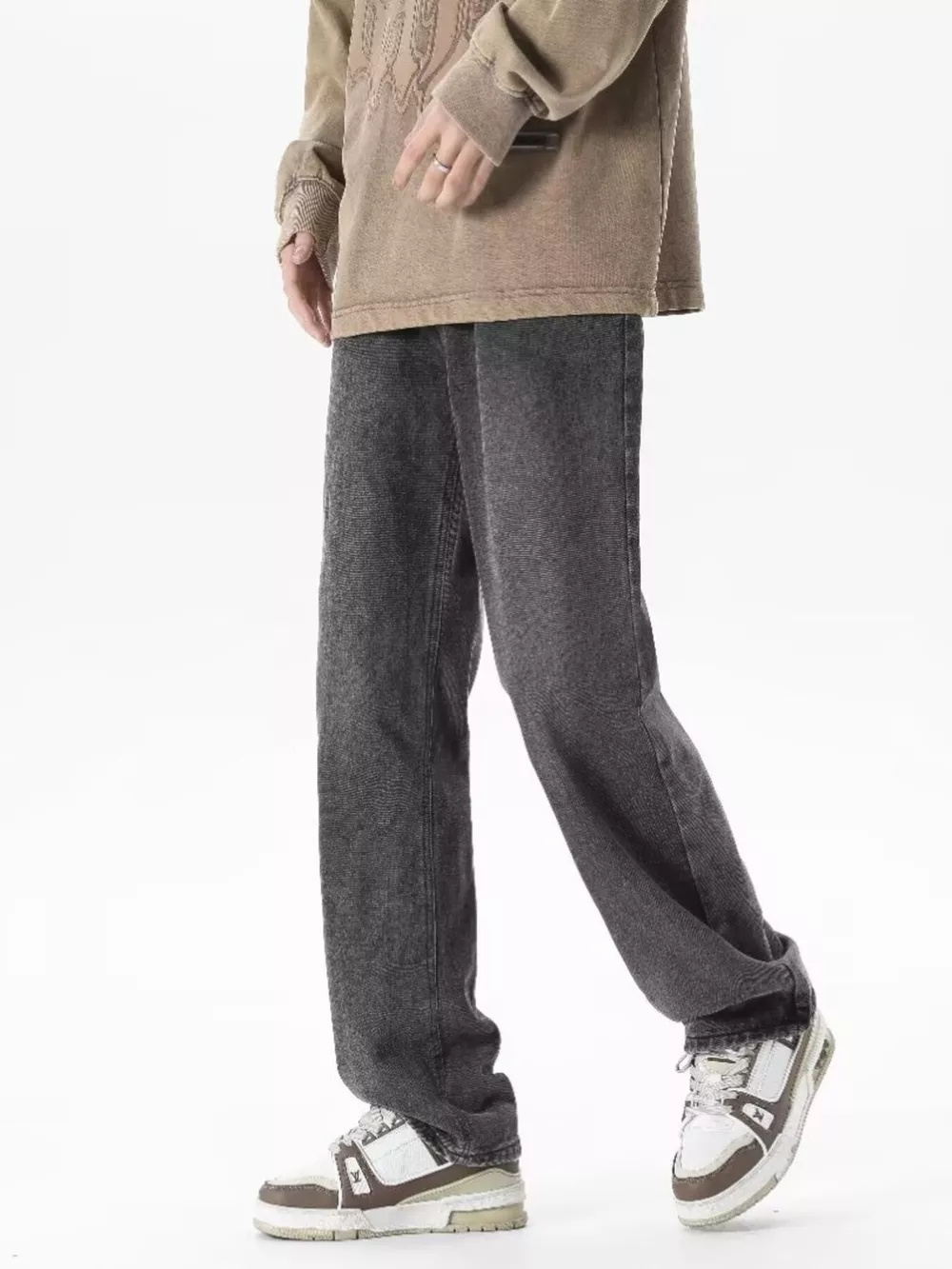 Full Size Vintage Wash Loose Fit Jeans Plus Size, image 3
