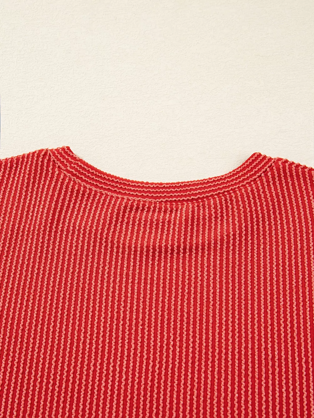 Merry Twisted Rib Christmas Loose Long Sleeve Top, image 13