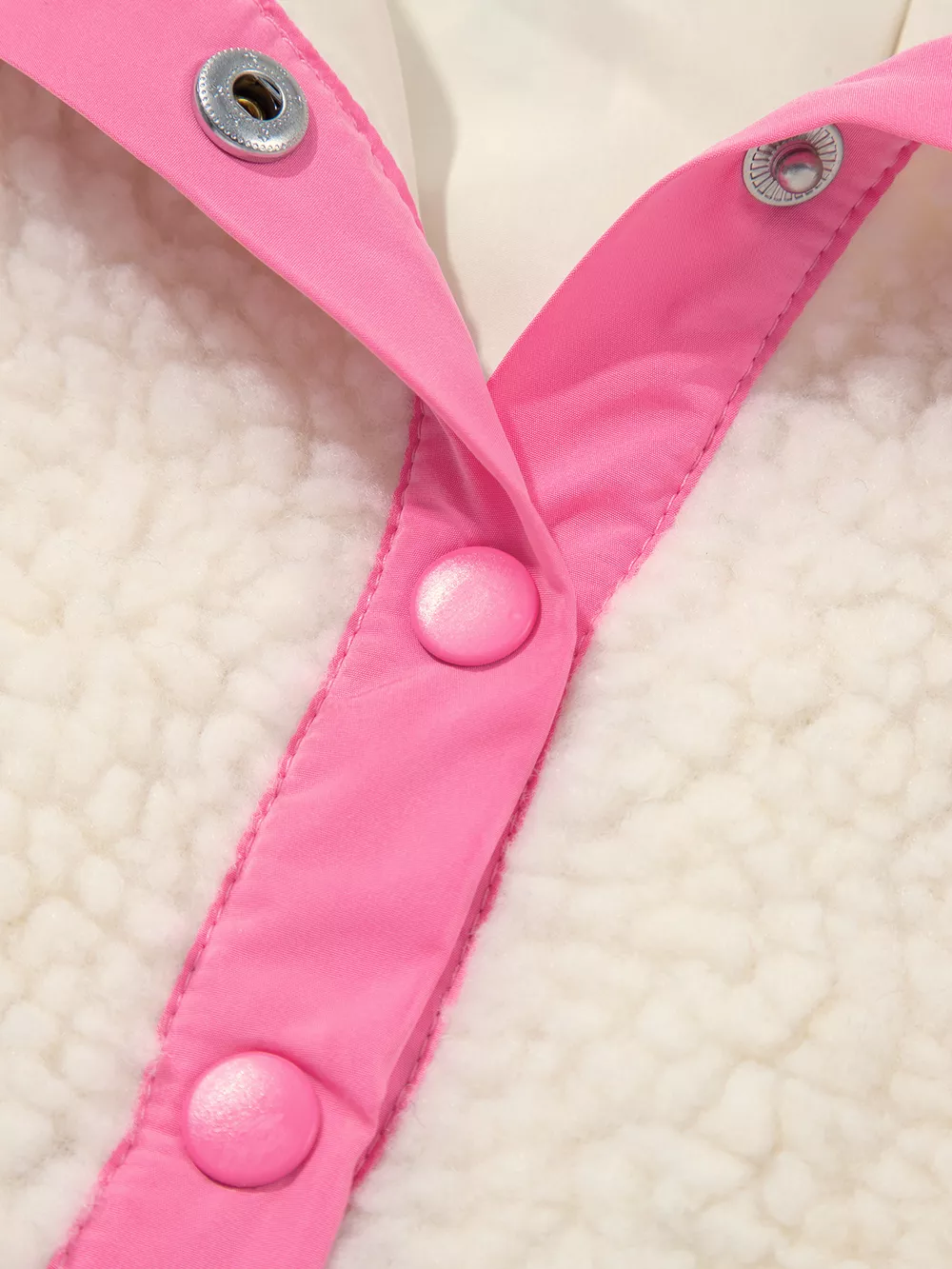 Floral Print Fleece Contrast Trim Button Collar Sweatshirt, image 12