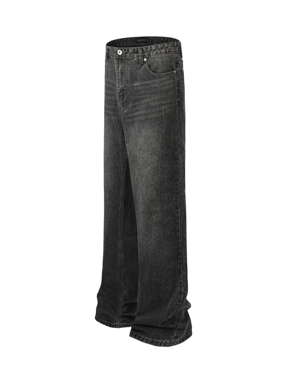 Men's Washed Wide Leg Jeans, image 2