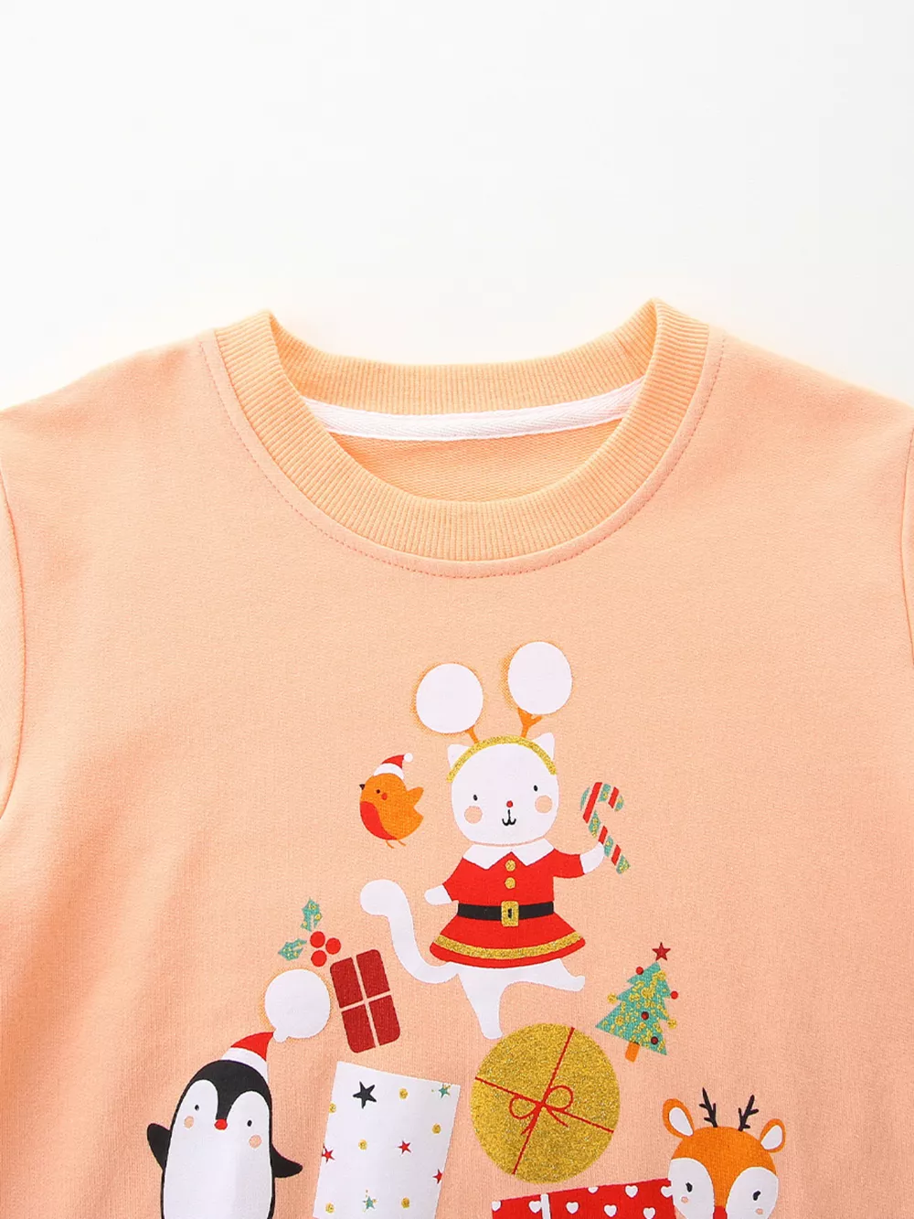 Children's Christmas Print Round Neck Sweatshirt, image 3