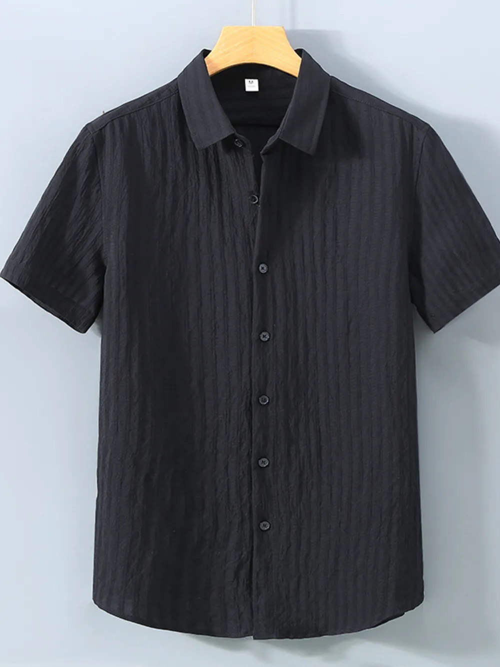 Men's Plus Size Button Up Short Sleeve Shirt