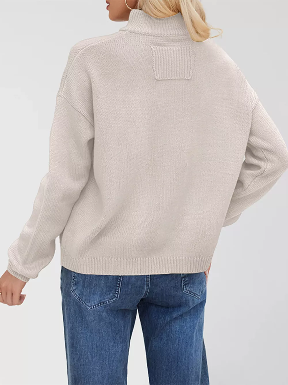 Button Up Dropped Shoulder Cardigan, image 2