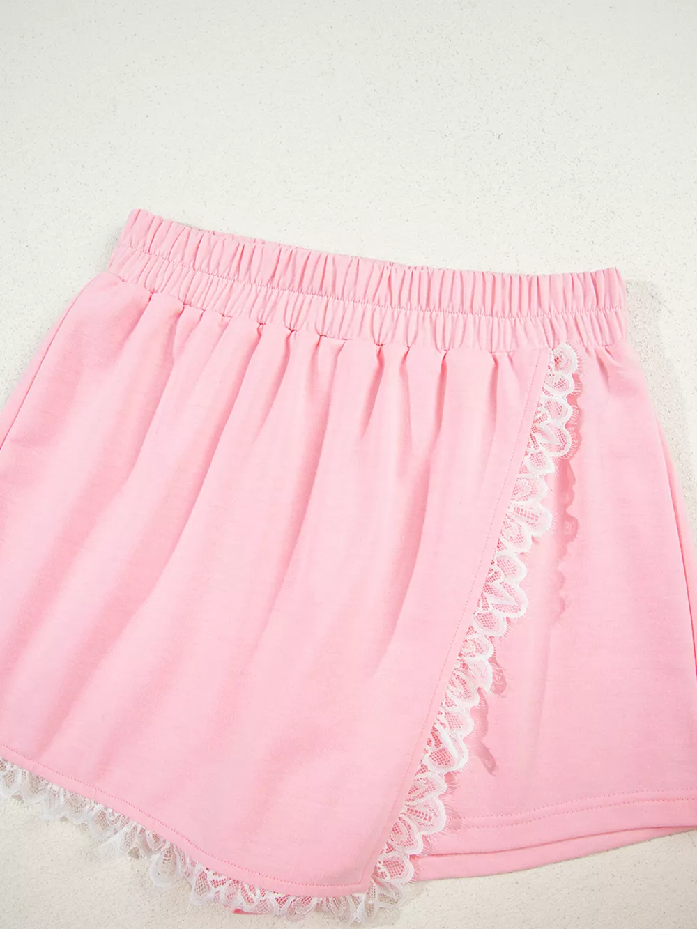 Peter Pan Lace Embellished Neck Sweatshirt and Skirt Two Piece Set, image 16