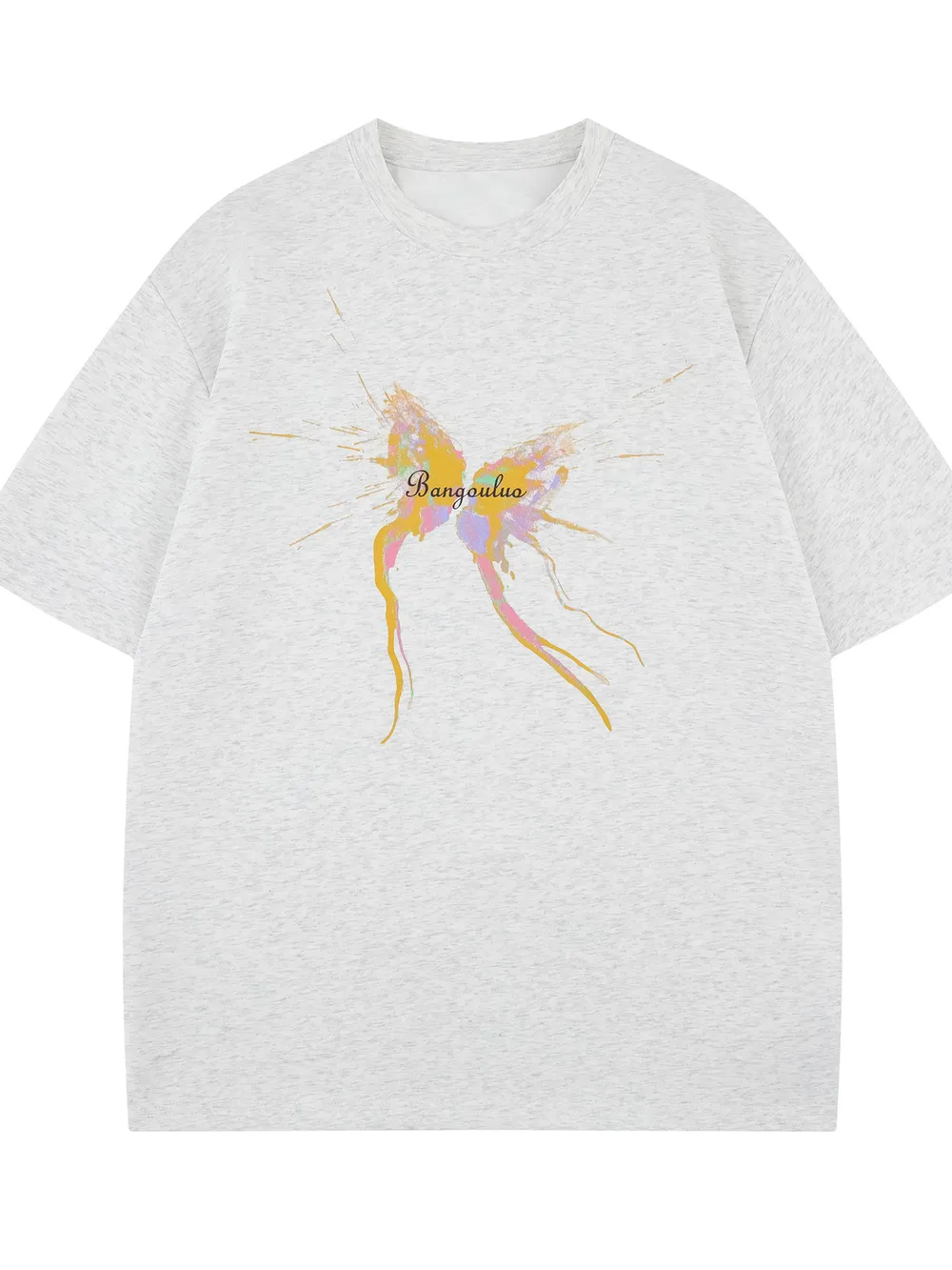 Men's Butterfly Splash Art Round Neck T-Shirt, image 3
