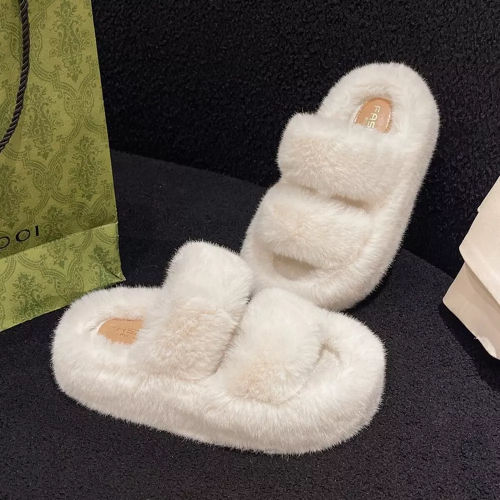Fuzzy Open Toe Slippers, image 19