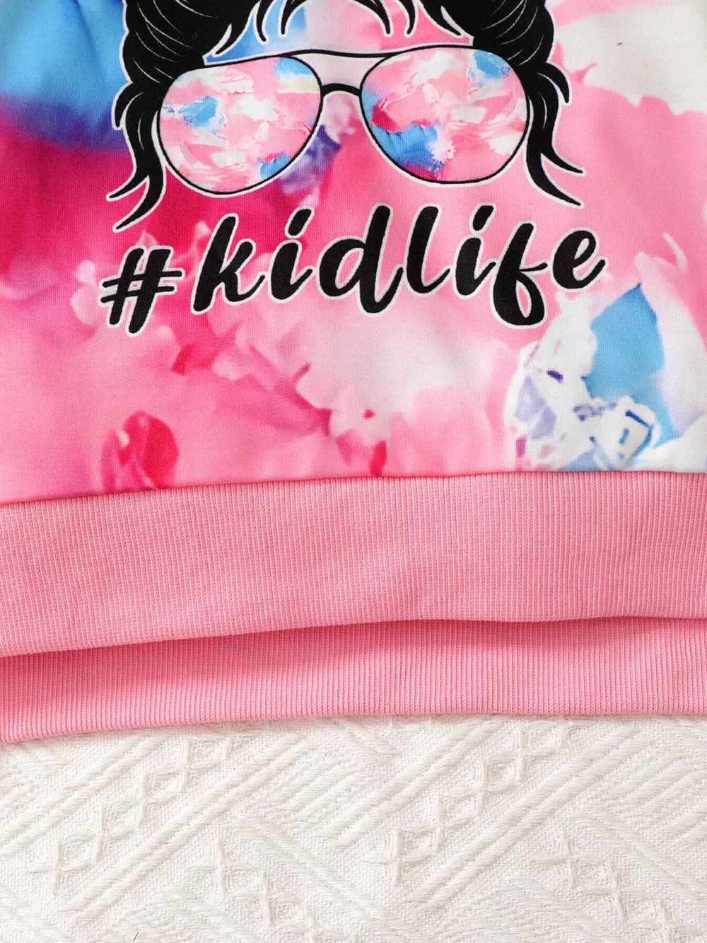 Children's Tie-Dye Graphic Hoodie & Pants Set, image 6