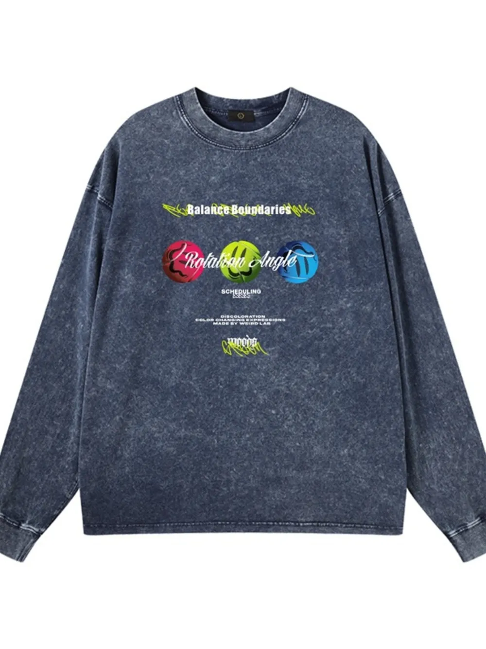 Men's Graphic Round Neck Long Sleeve T-Shirt, image 5