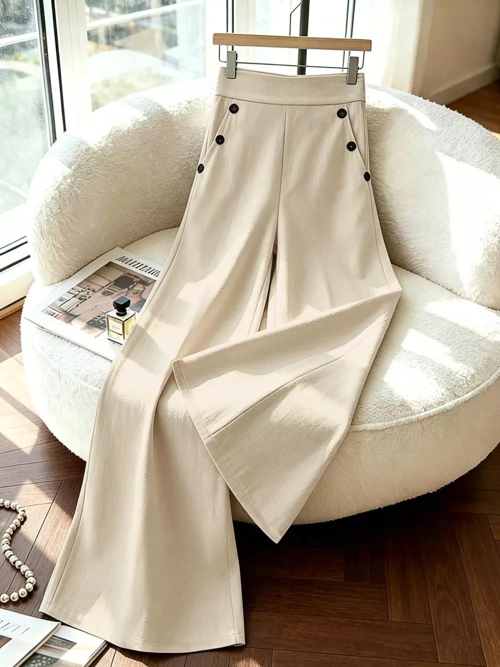 High-Waisted Wide-Leg Pants, image 4