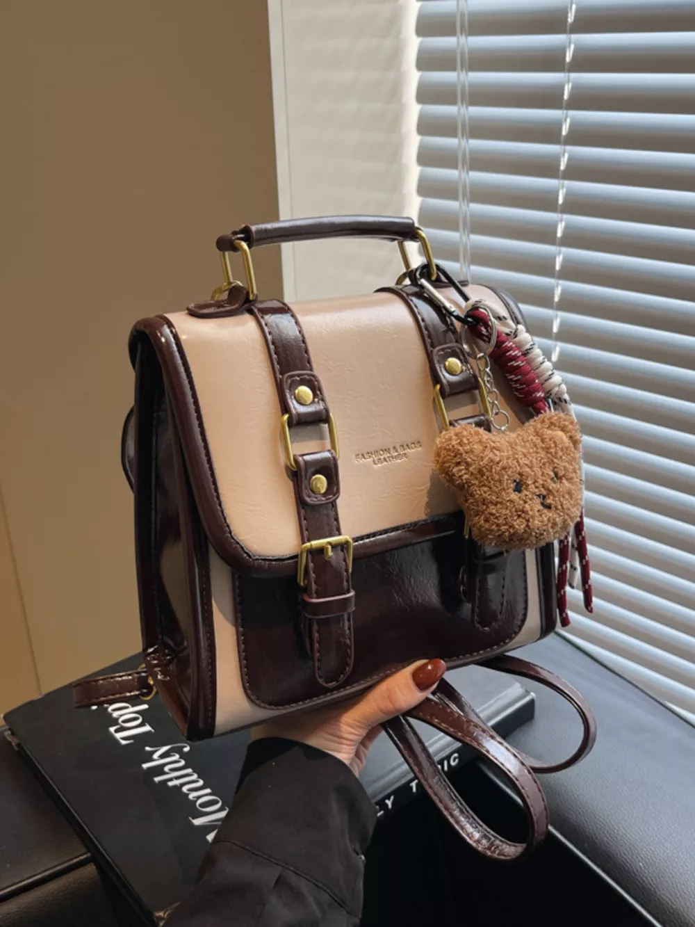 Vintage Style Buckle Backpack Bag, image 2