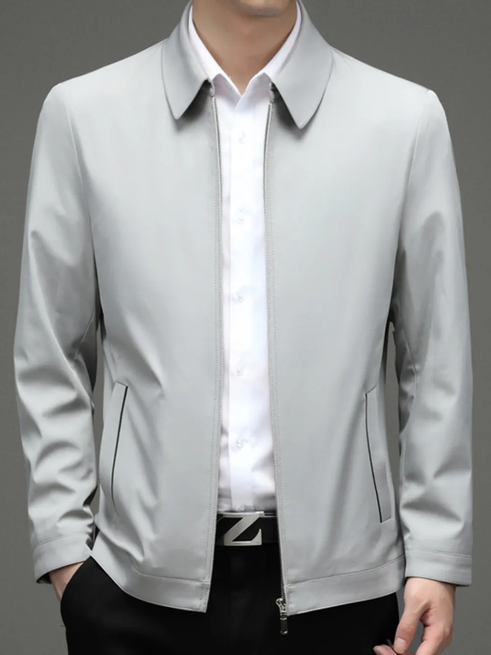 Men's Zip Up Long Sleeve Jacket, image 4