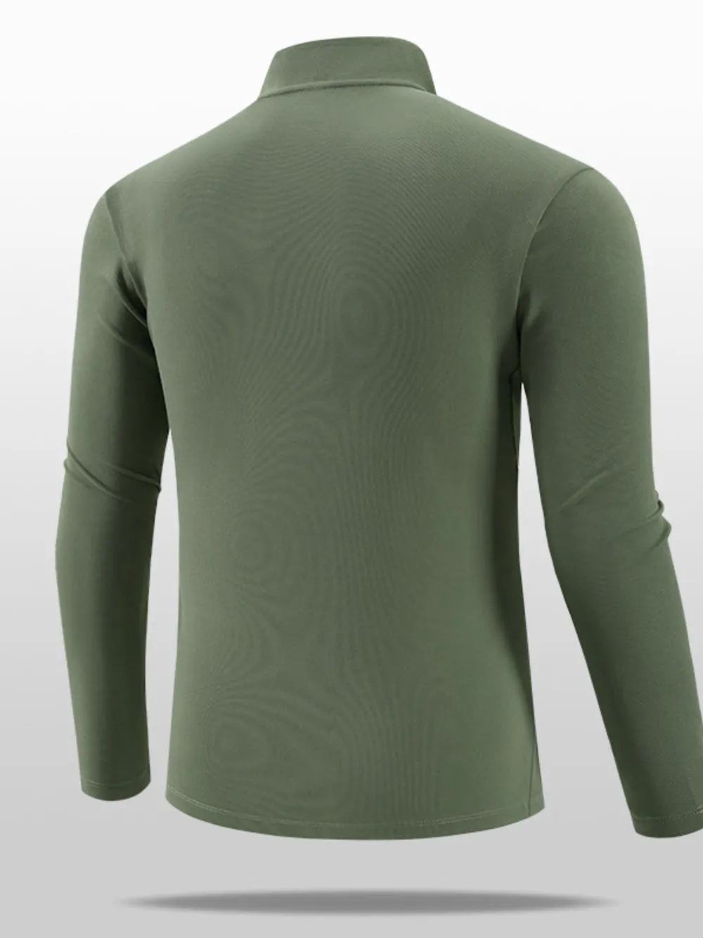 Men's Plus Size Quarter-Zip Long Sleeve Top, image 3