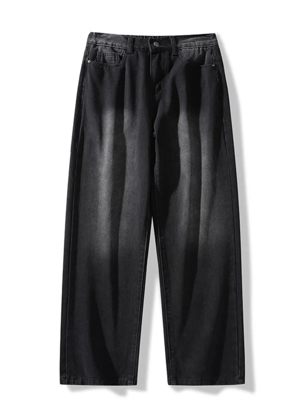 Men's Full Size Vintage Wash Wide Leg Jeans Plus Size, image 6