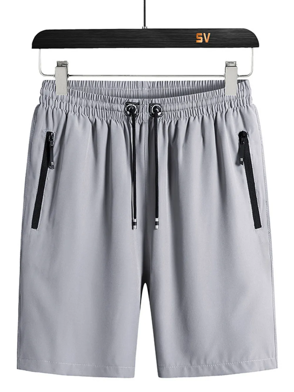Men's Plus Size Casual Zipper Pocket Shorts, image 3