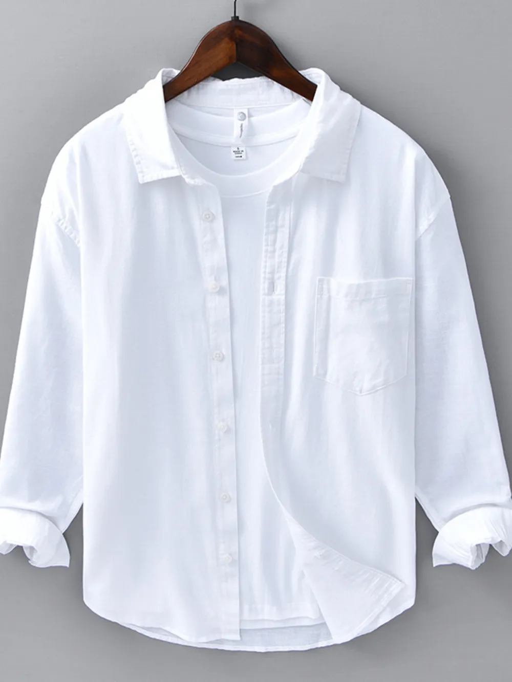 Men's Plus Size Button Up Long Sleeve Shirt, image 9