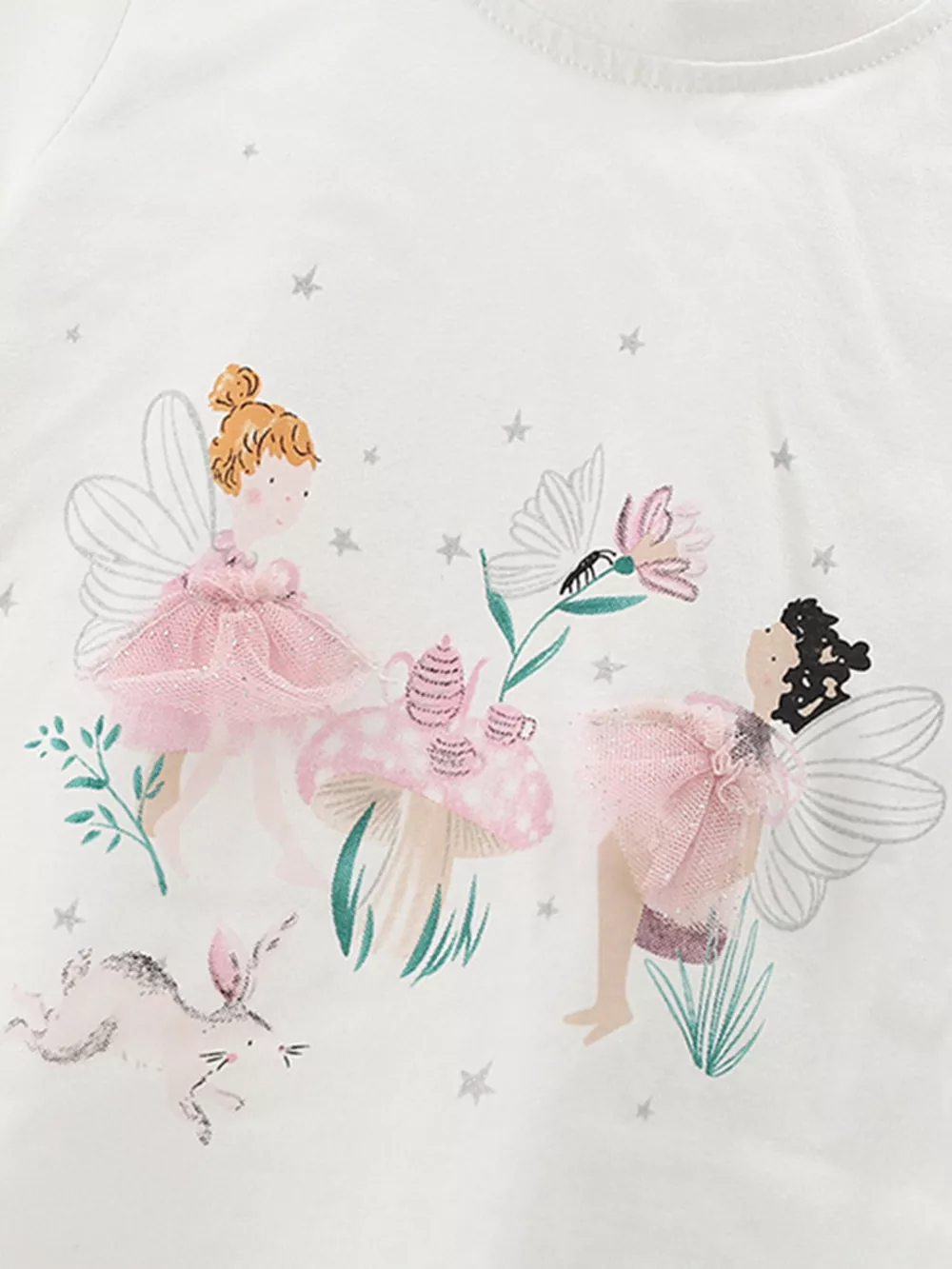 Children's Fairy Graphic Tee and Polka Dot Shorts Set, image 5
