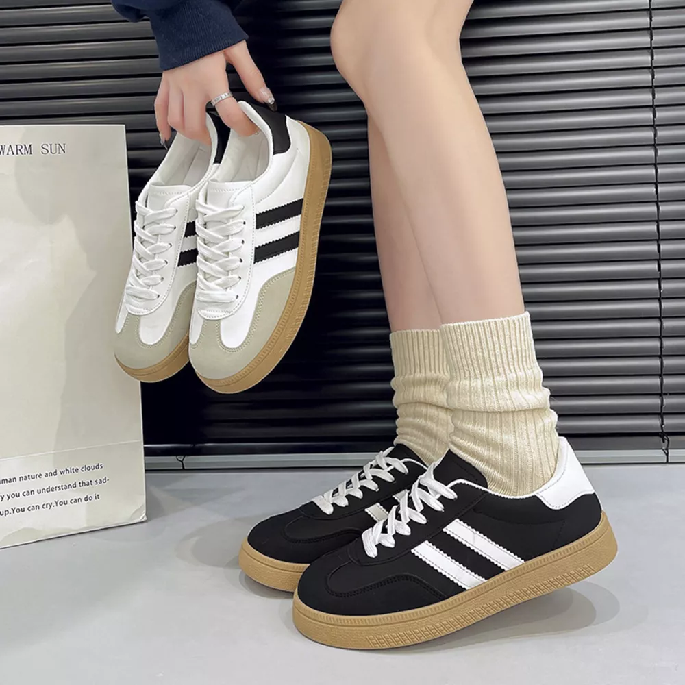 Round Toe Lace Up Sneakers, image 2
