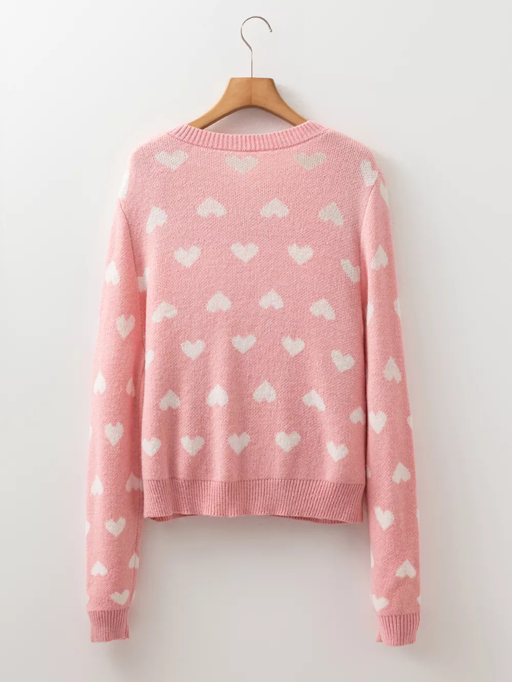 Heart Pattern Button Front Cardigan, image 9