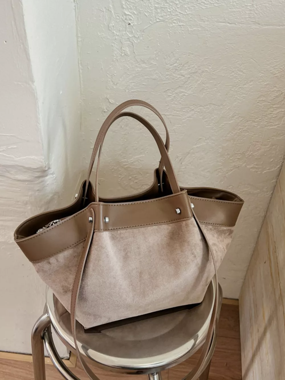 Leather Trim Tote Bag, image 11