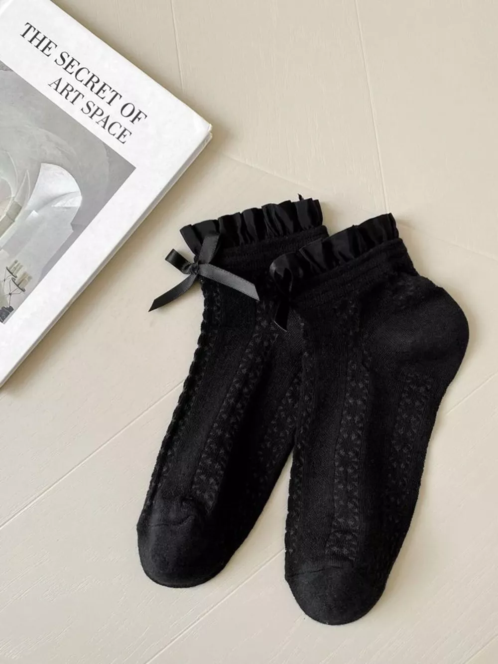 Lace Bow Socks, image 3