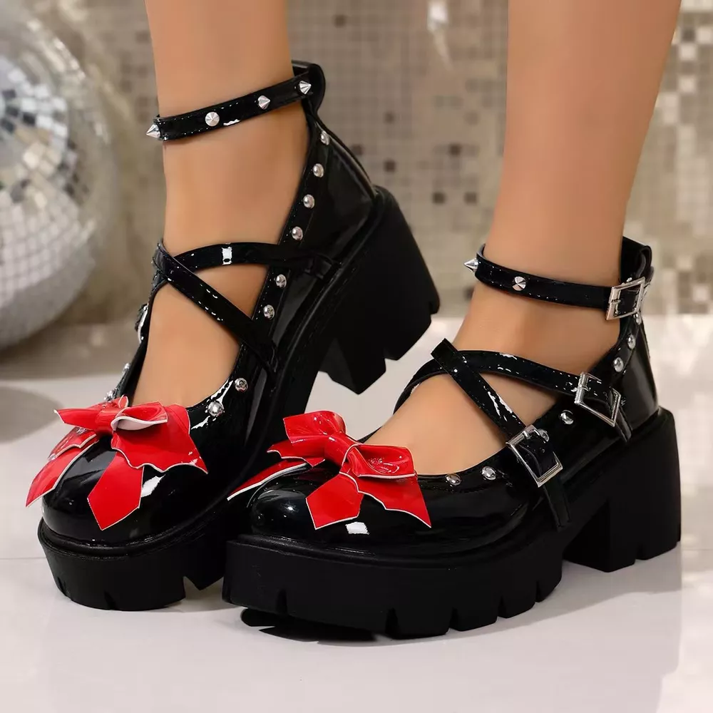 Bow Decor Mary Jane Loafers, image 7