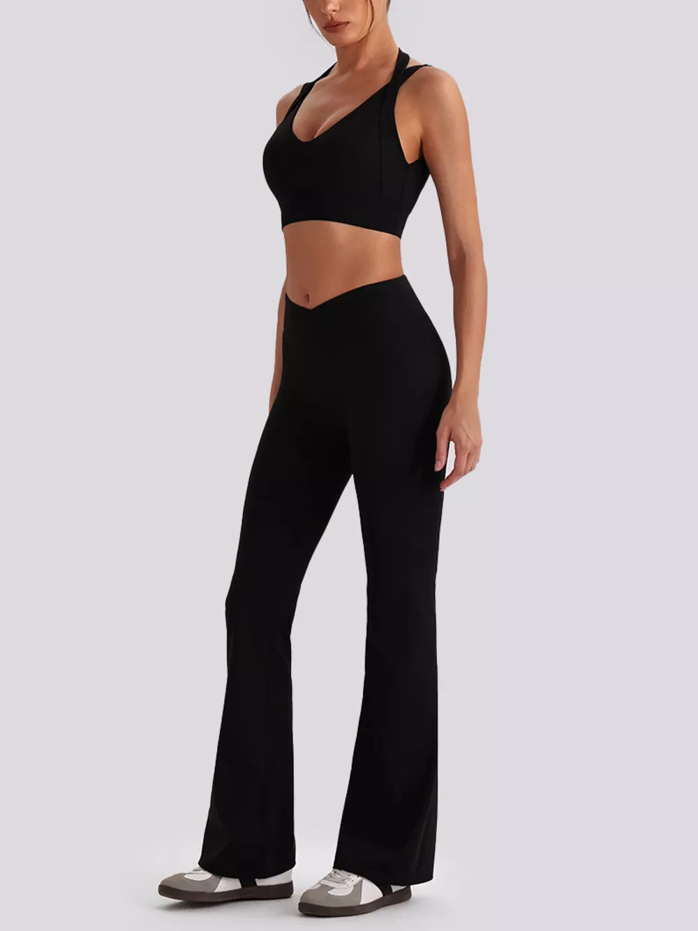 Seamless Criss-Cross V-Neck Tank and Leggings Active Set, image 14