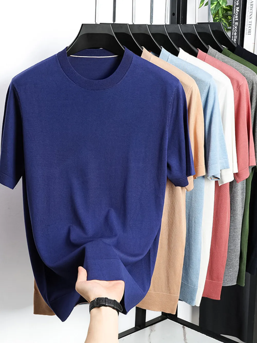 Men's Plus Size Short Sleeve Crew Neck T-Shirt, image 13