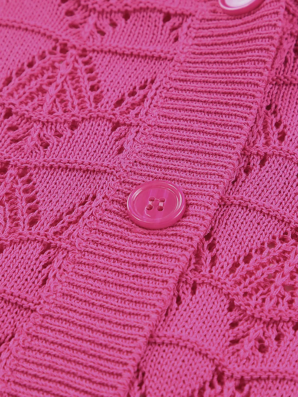 Buttoned Front Openwork Cardigan, image 24