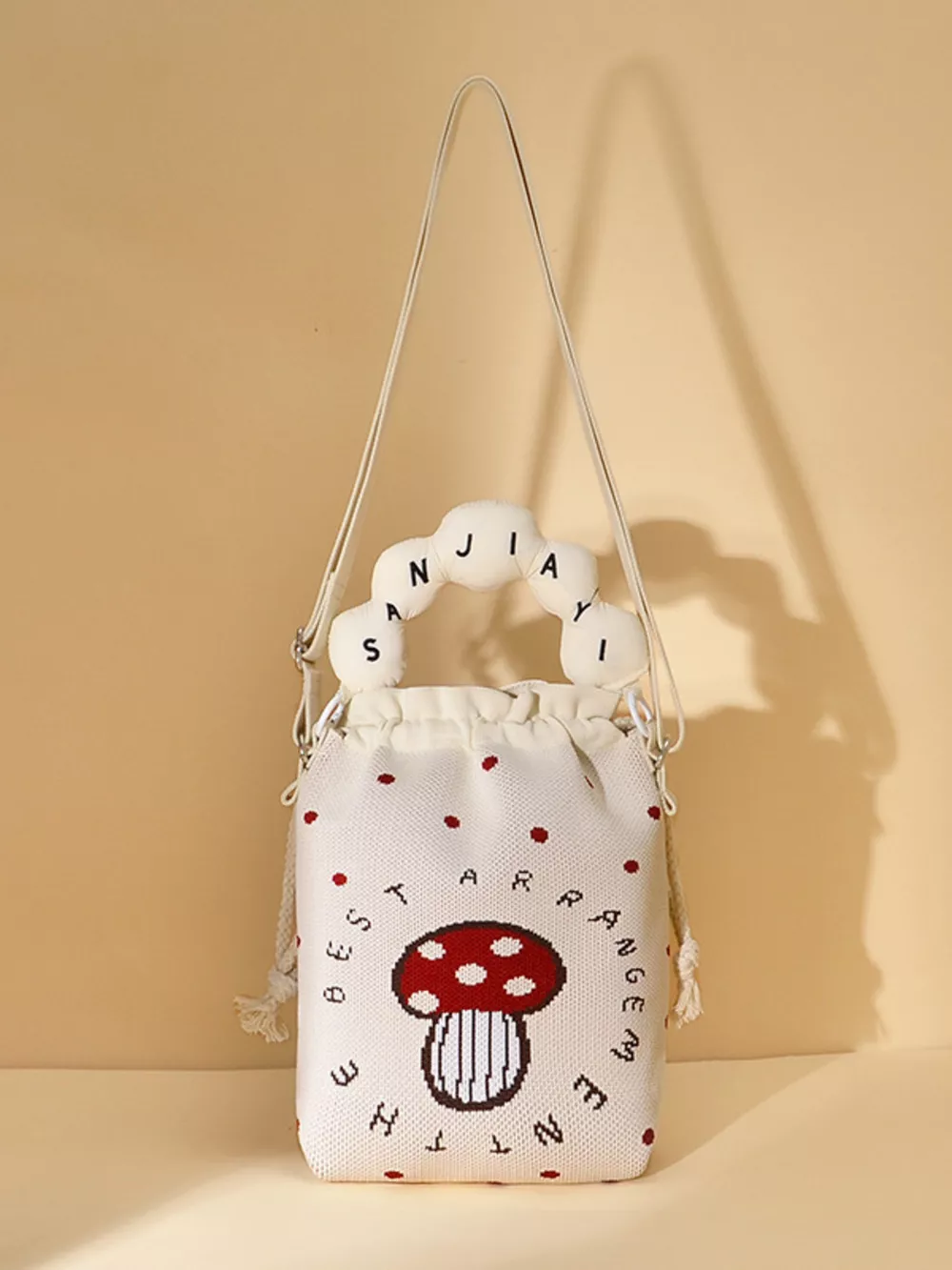 Drawstring Bucket Crossbody Bag, image 3