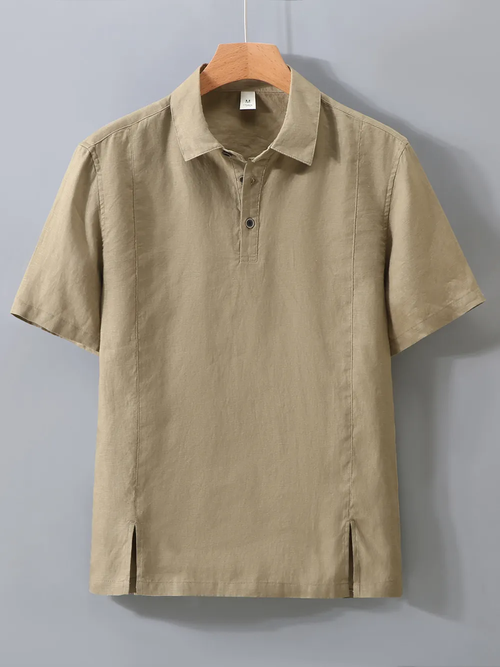 Men's Plus Size Button Detail Short Sleeve Polo, image 5