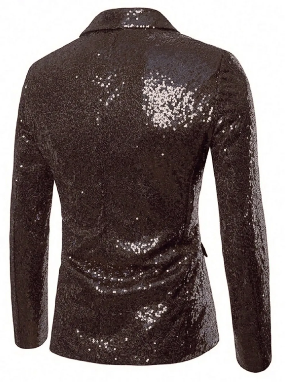 Men's Full Size Sequin One Button Blazer Plus Size, image 5