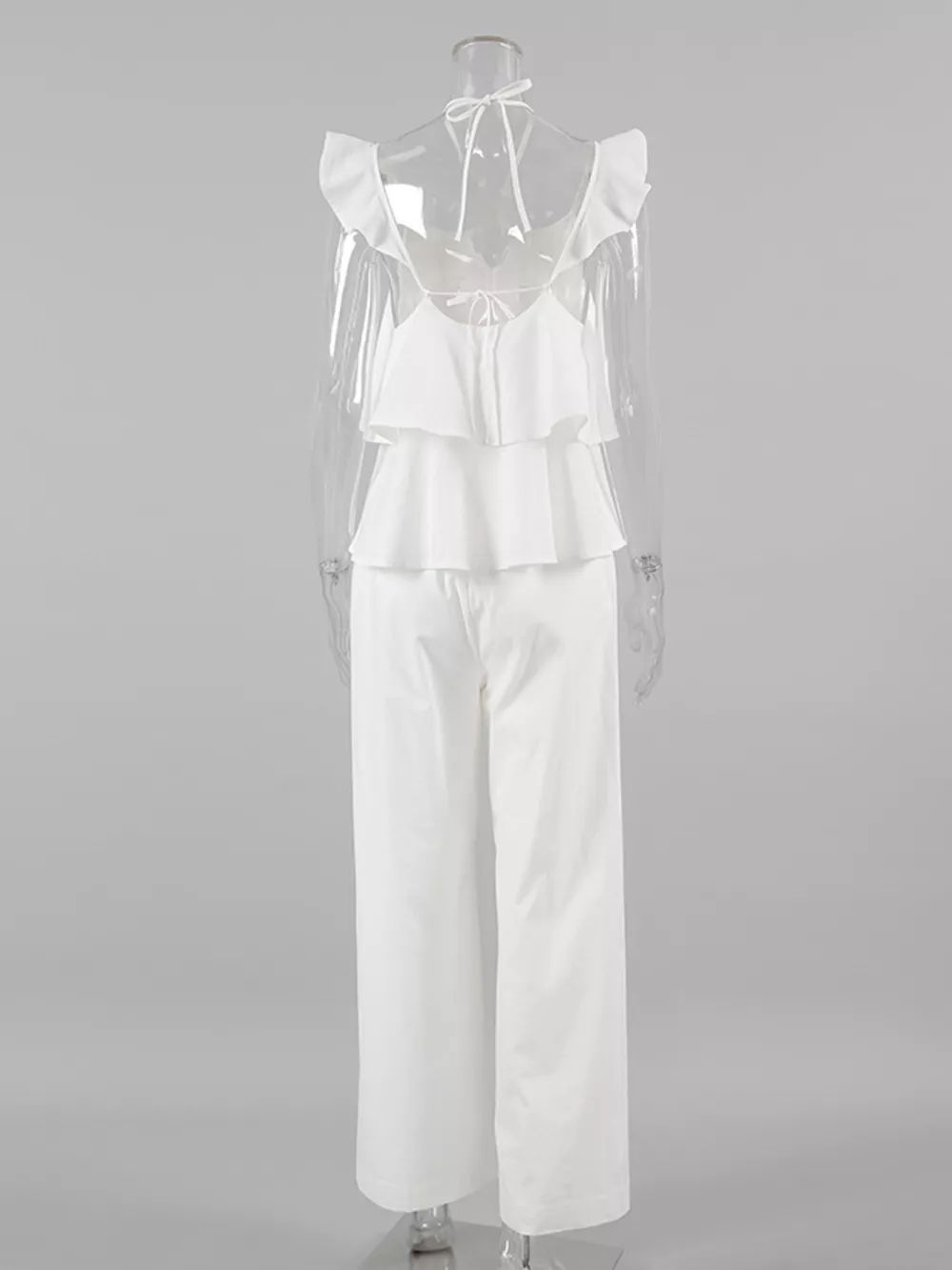 Layered Ruffled Cami and Pants Set, image 10