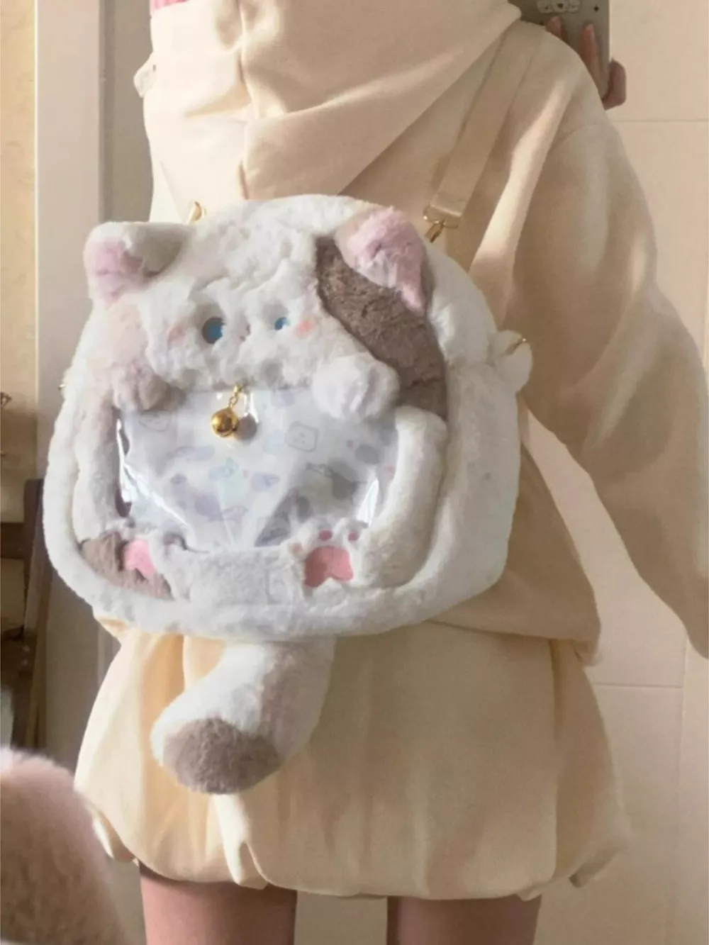 Plush Cat Backpack Bag, image 3