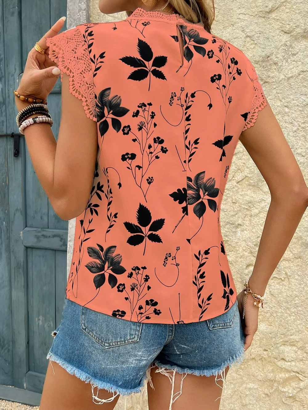 Lace Trim Sleeveless Blouse, image 27