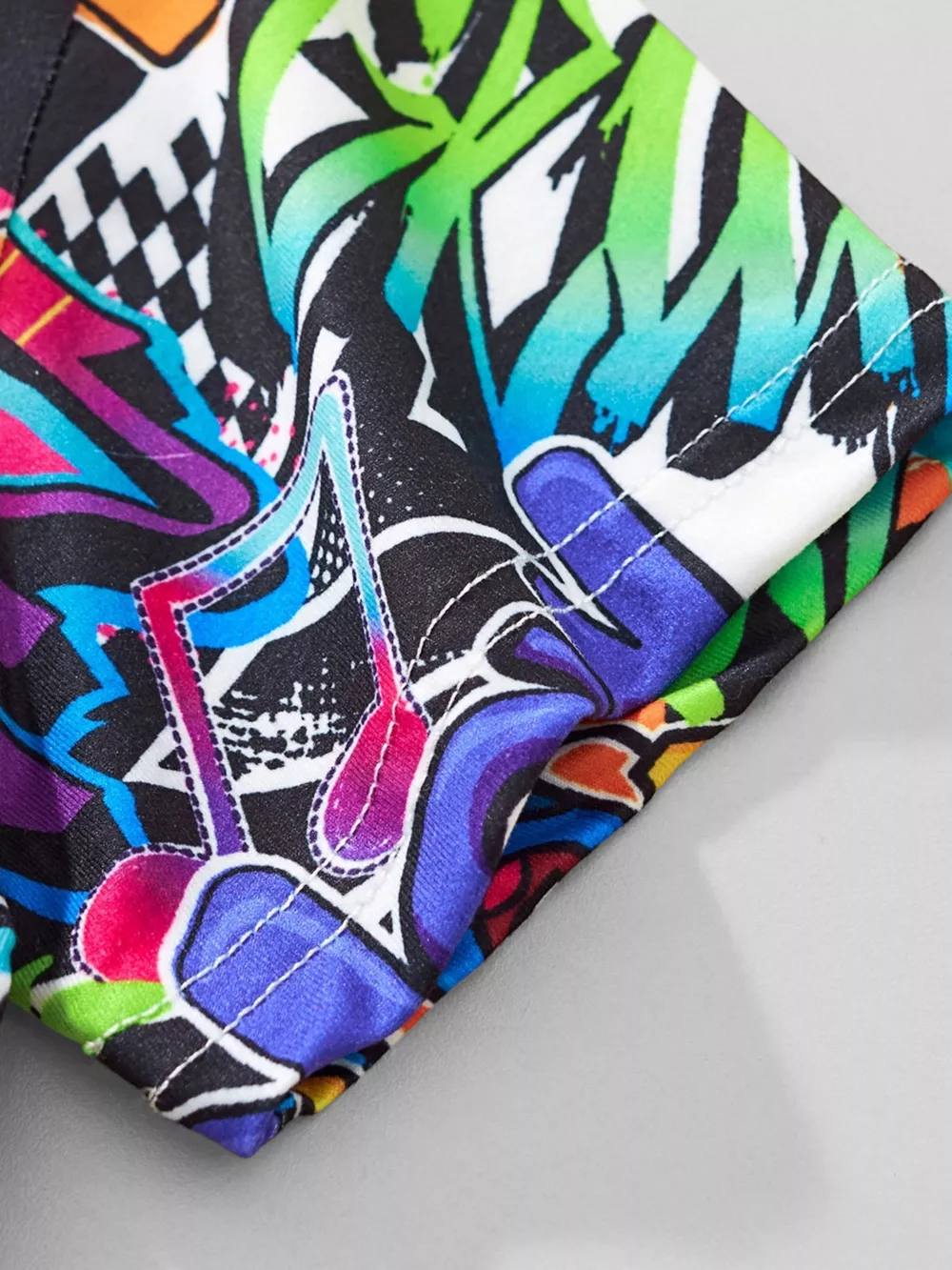 Children's Graffiti Print Crew Neck Short Sleeve T-Shirt, image 5