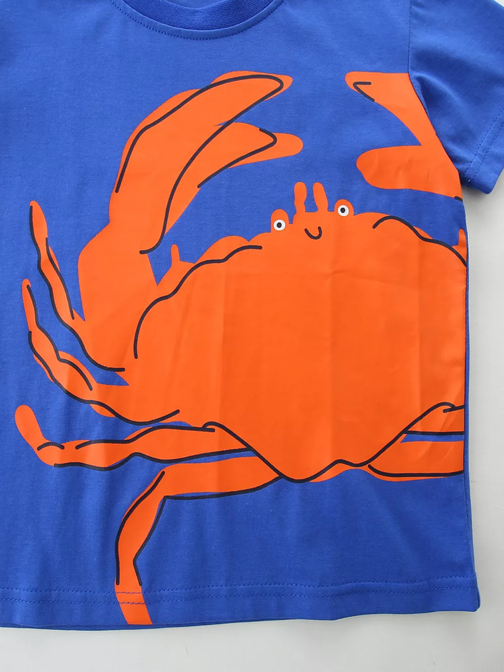 Children' Crab Graphic Crew Neck T-Shirt, image 4