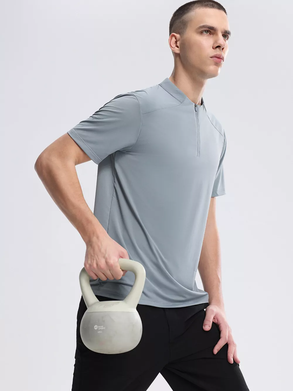 Men's Quarter Zip Short Sleeve Active T-Shirt, image 12