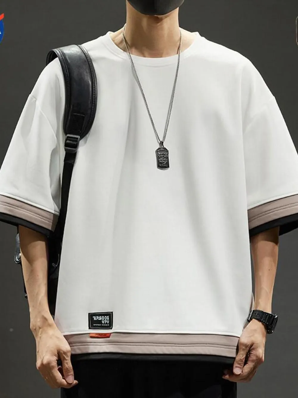 Men's Plus Size Casual Loose Fit Short Sleeve T-Shirt, image 2