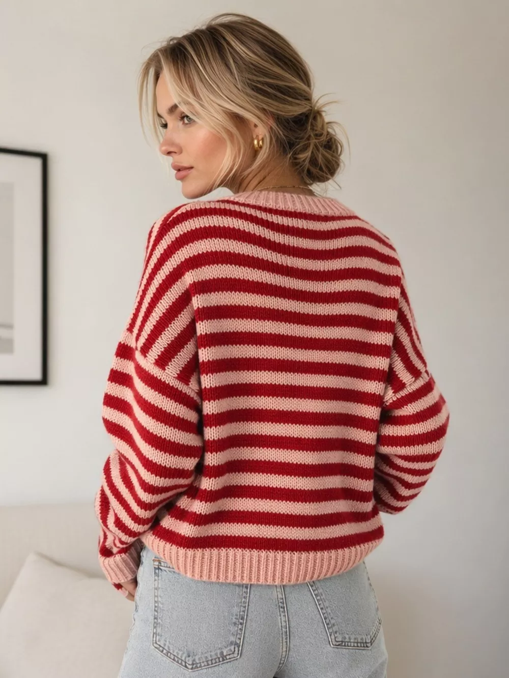 Striped Crew Neck Sweater, image 4