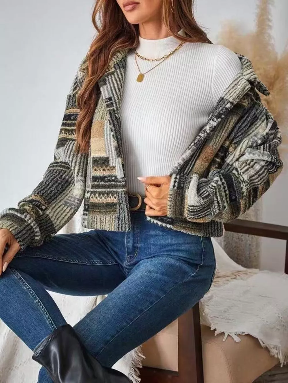 Button-Up Dropped Shoulder Jacket, image 4