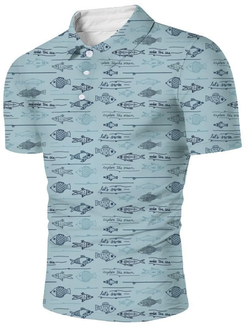 Men's Full Size Short Sleeve Button Detail Polo Plus Size, image 7