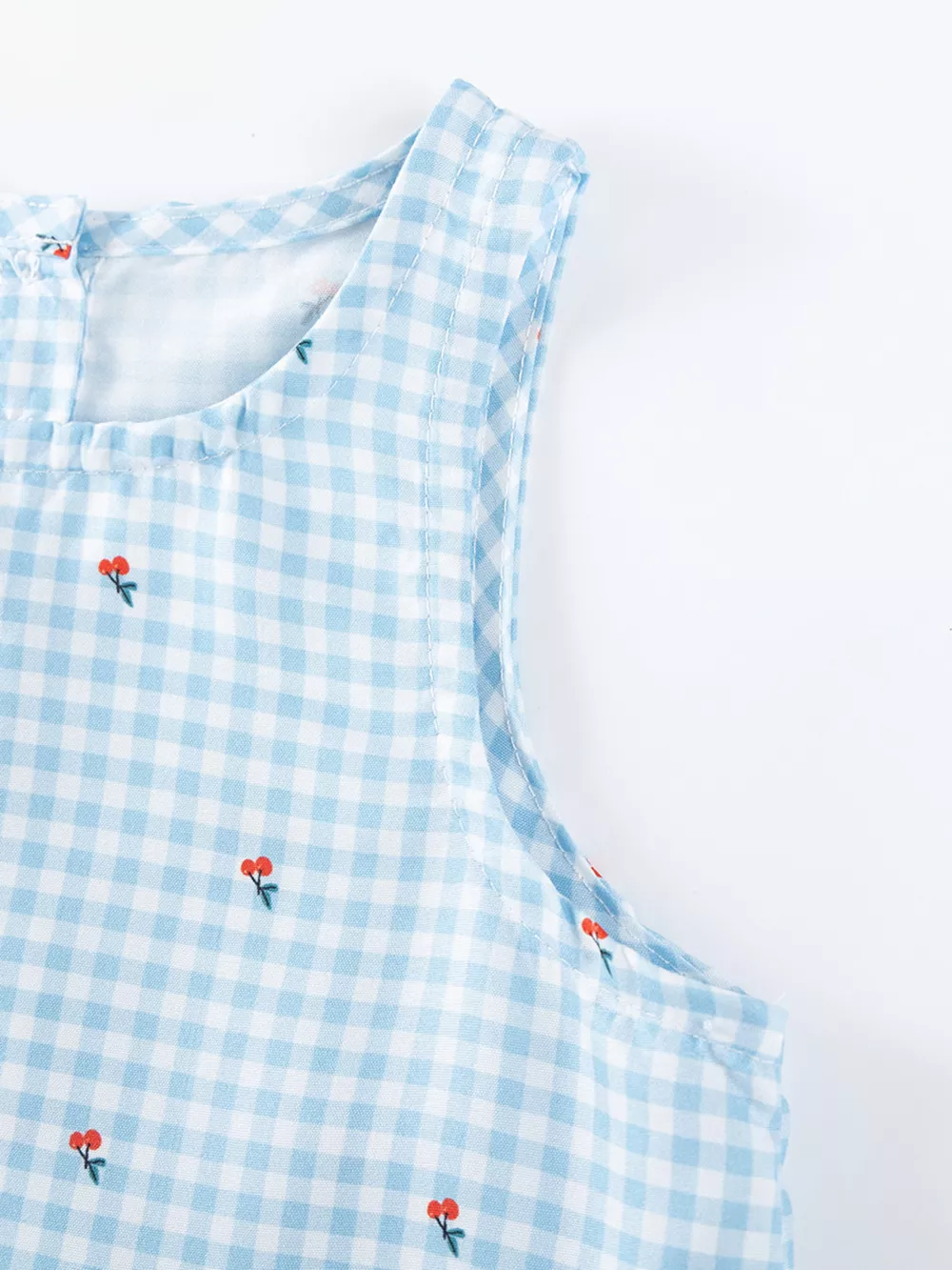 Children's Gingham Ruffle Sleeveless Dress, image 5